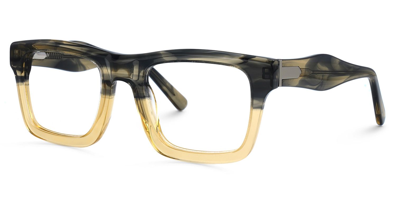 Rectangle Brown Glasses | ZEELOOL UK1