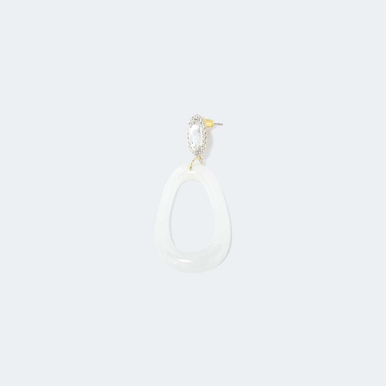 Stylish Polished White Earrings | ZEELOOL UK2