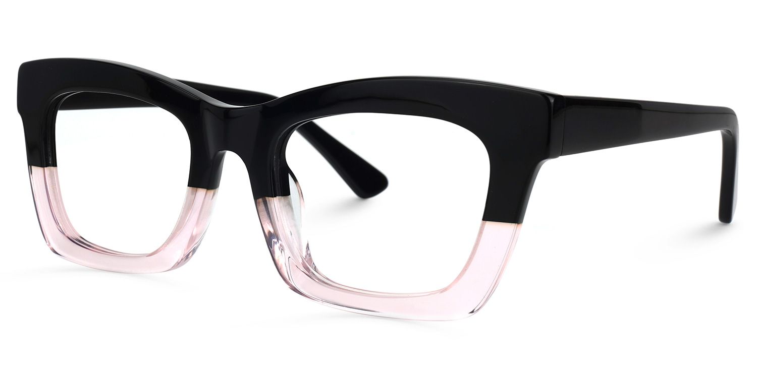Vargas Square Black-Pink Glasses | ZEELOOL UK1