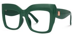 Alberta Cat Eye Green Glasses1