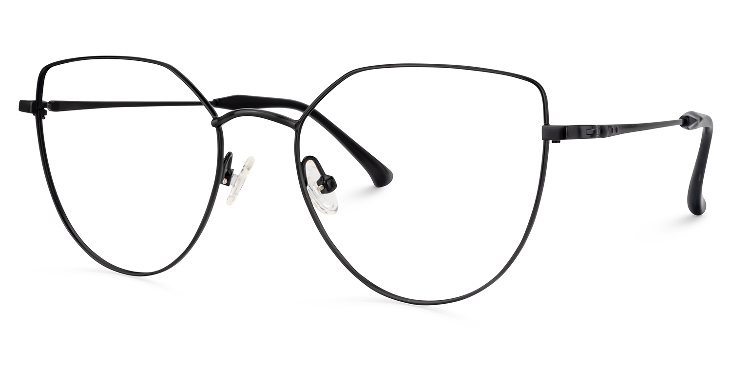 Doyle Cat Eye Black Glasses | ZEELOOL UK2