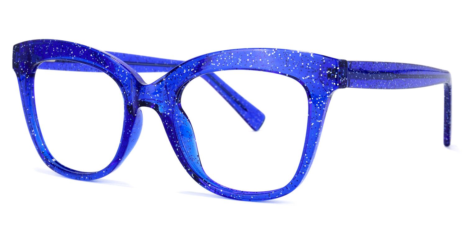 Santiago Cateye Blue Glasses | ZEELOOL UK1