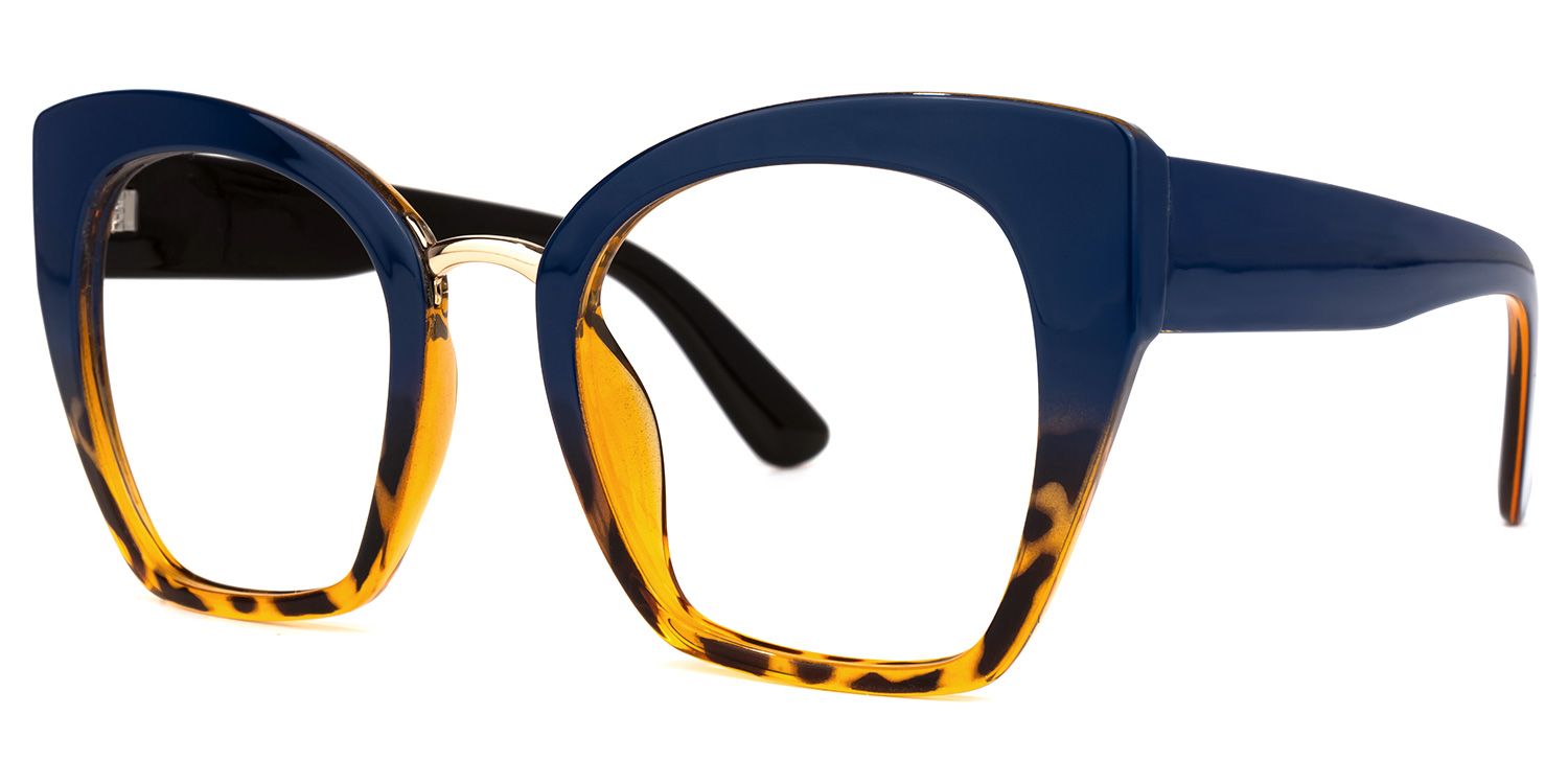 Denis Cat Eye Blue-Tortoise Glasses | ZEELOOL UK1