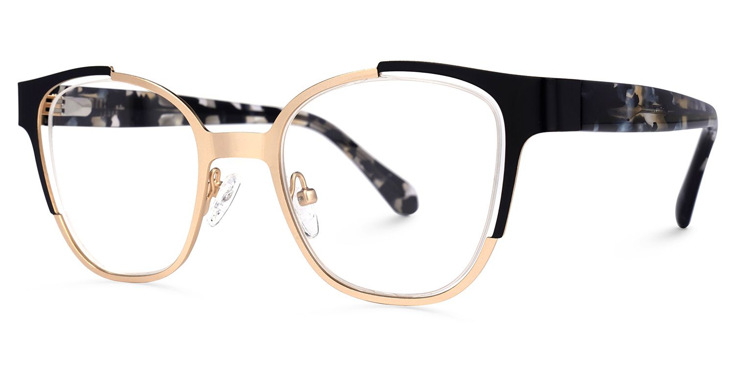 Angellay Square Gold Glasses | ZEELOOL UK1