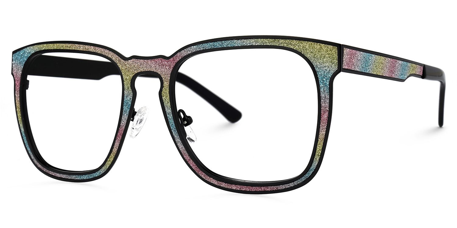 Joanne Rectangle Rainbow Glasses | ZEELOOL UK1