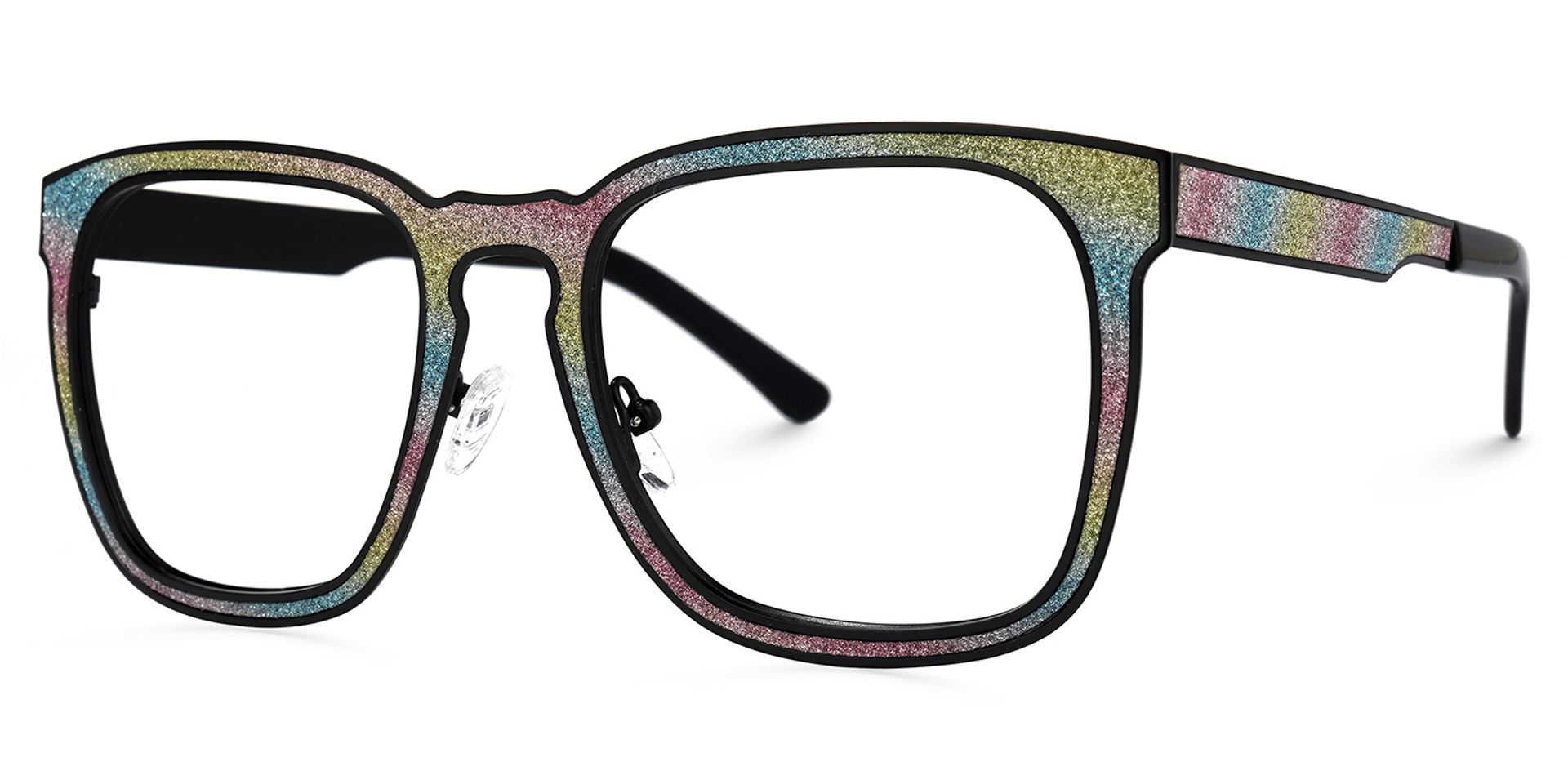 Joanne Rectangle Rainbow Glasses | ZEELOOL UK1