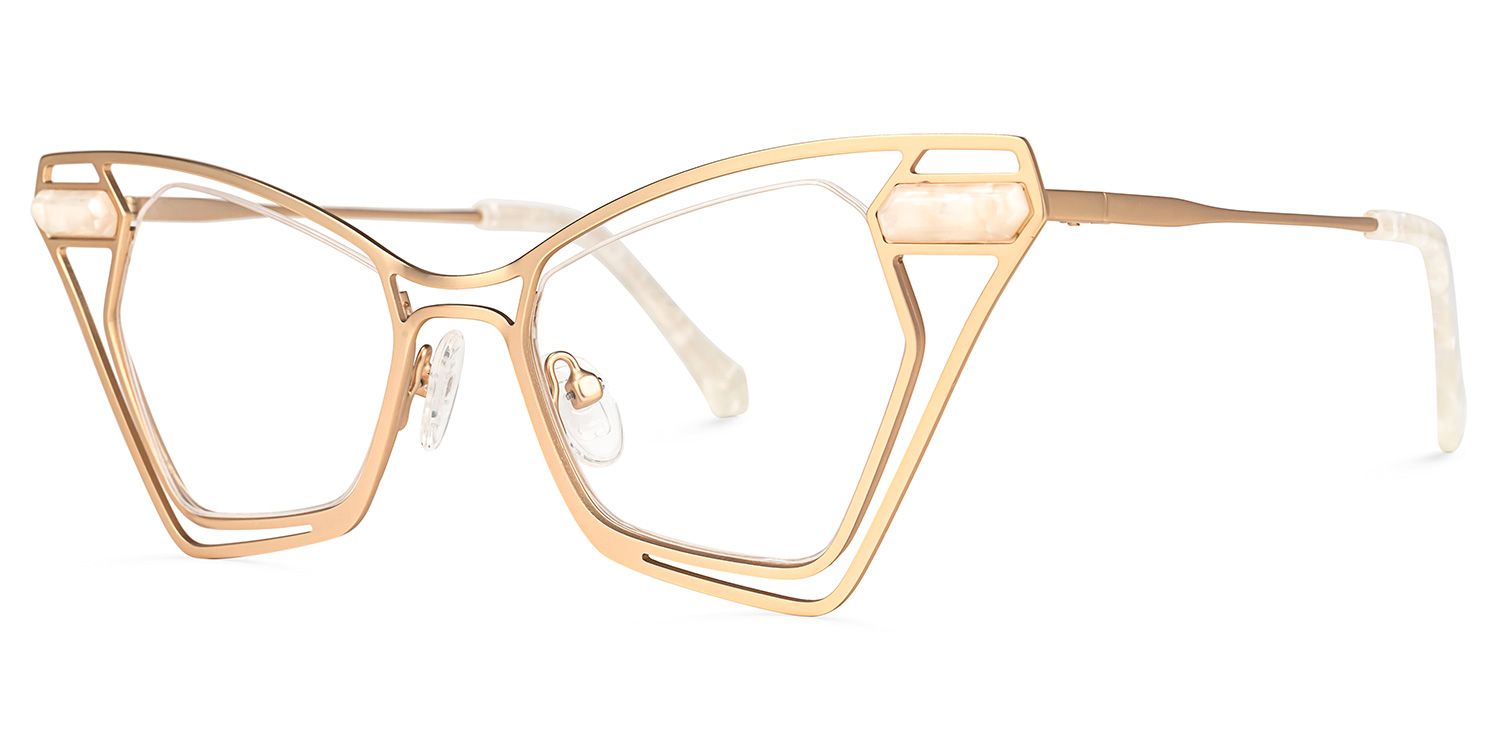 Janelle Butterfly Gold Glasses | ZEELOOL UK1