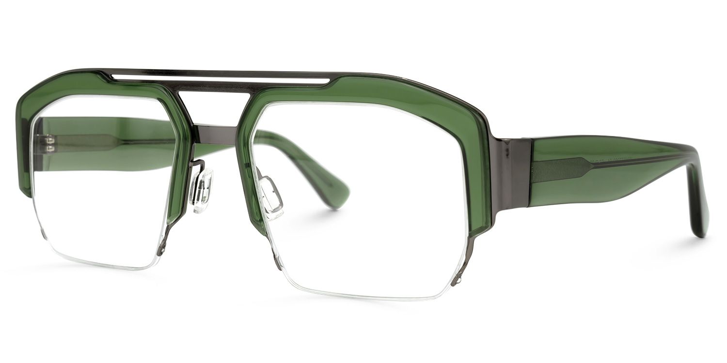 Curtis Aviator Green Glasses | ZEELOOL UK1