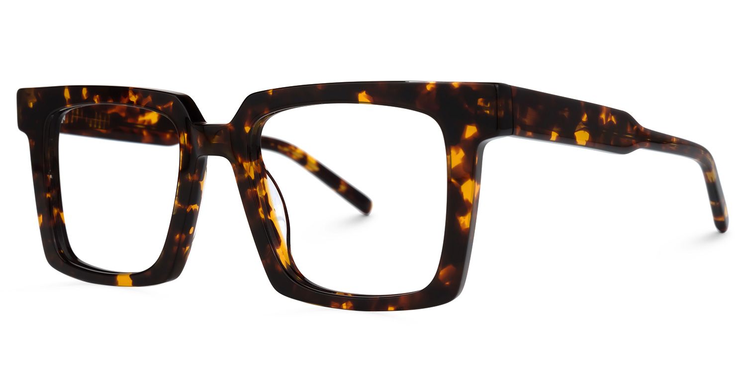 Mack Square Yellow-Tortoise Glasses | ZEELOOL UK1