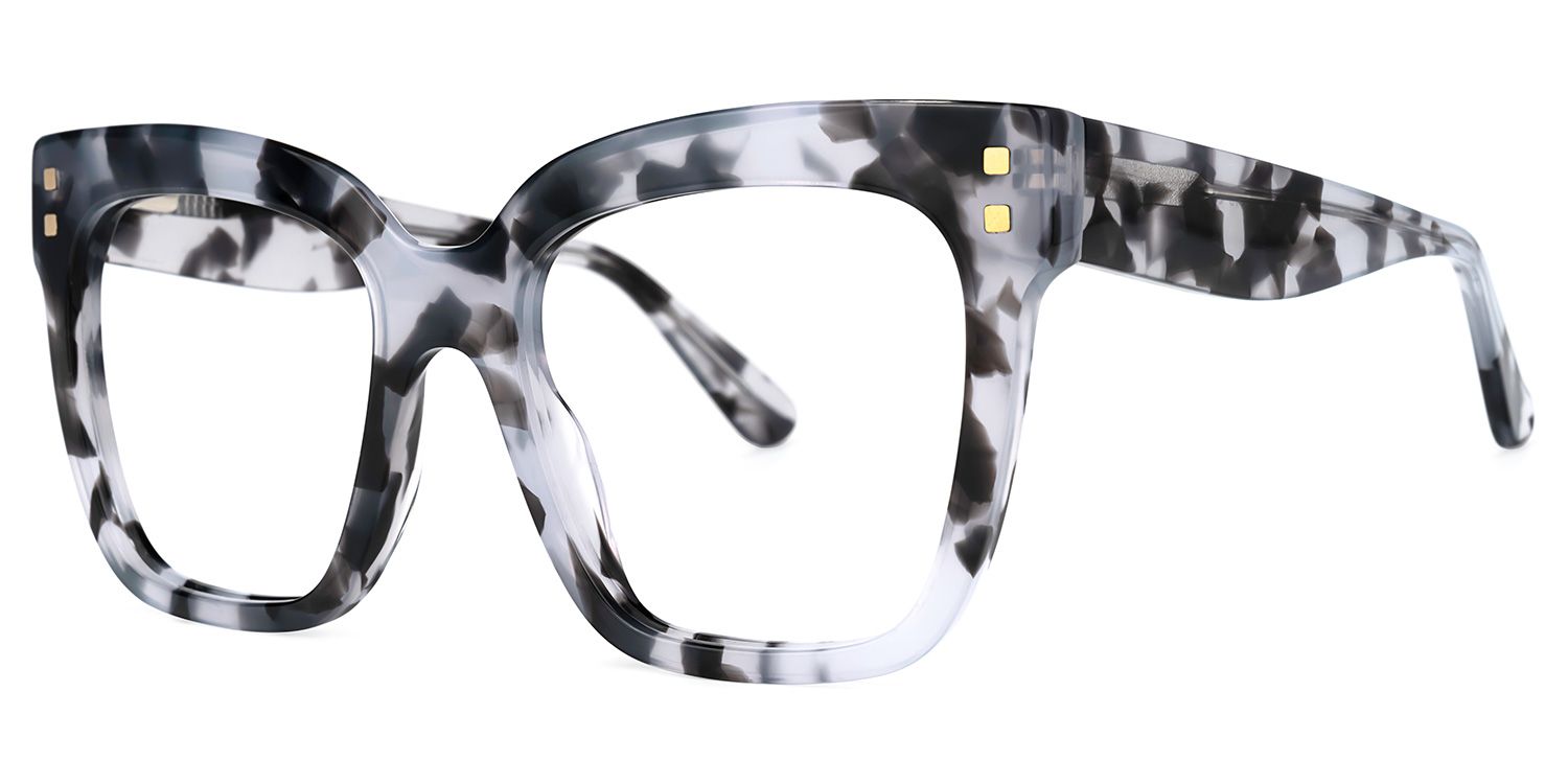 Minguela Square Gray-Tortoise Eyeglasses and Acetate Frames1