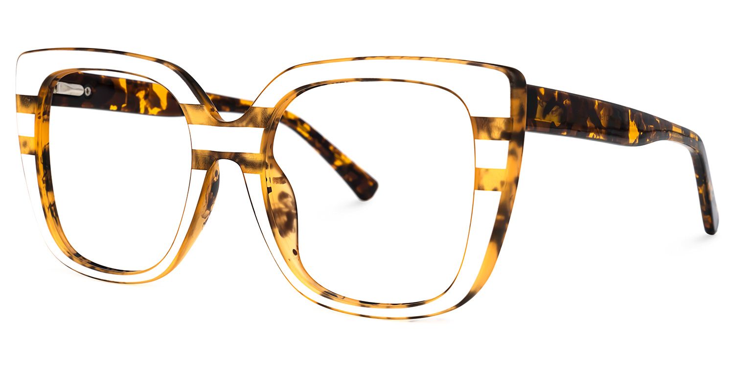 Brenda Square Light-Tortoise Glasses | ZEELOOL UK1