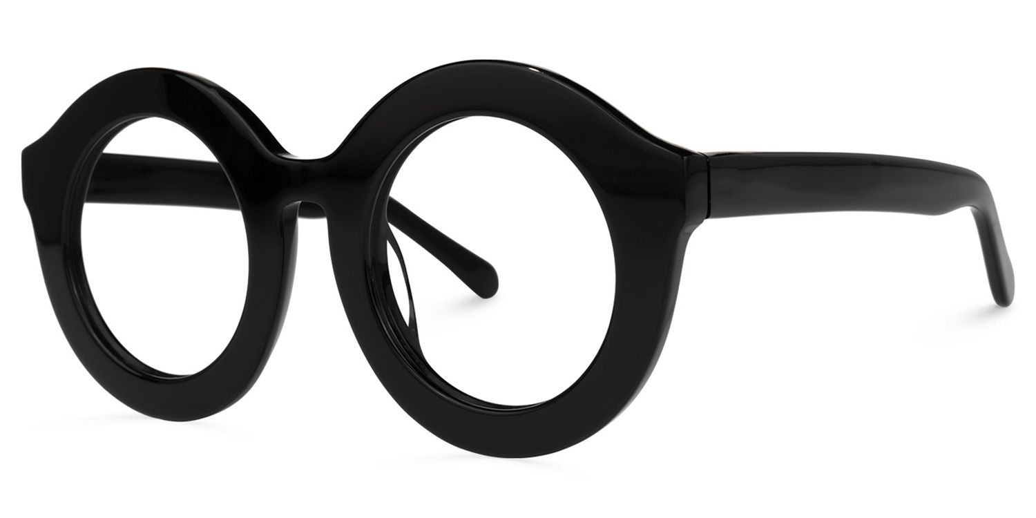 Vilmary Round Black Glasses | ZEELOOL UK1
