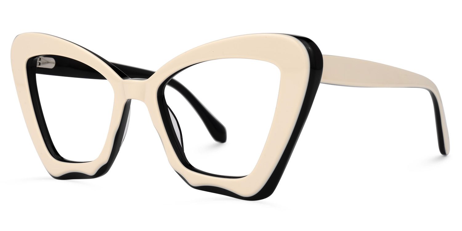Pauline Cateye Milky Glasses | ZEELOOL UK1