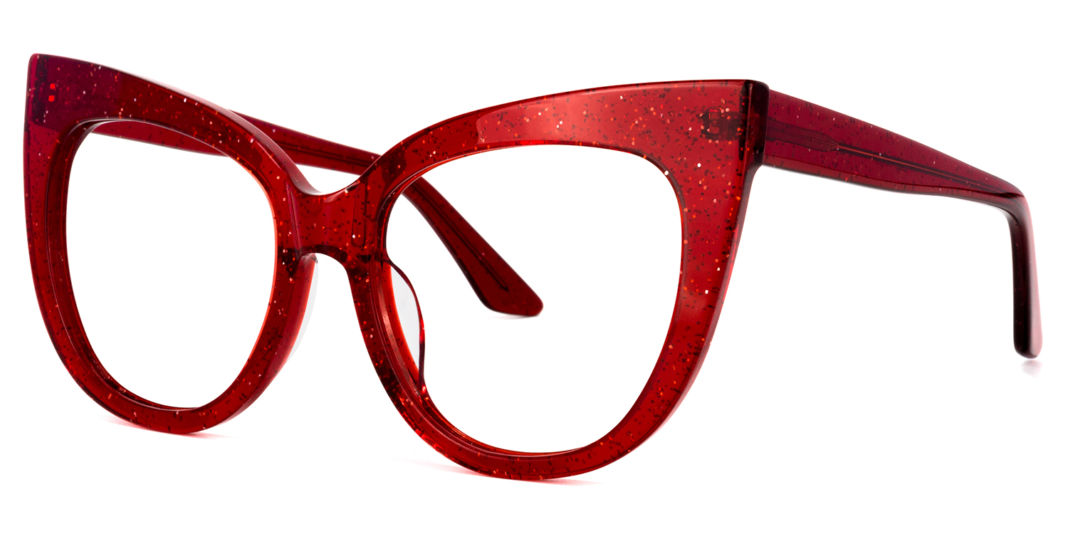 Trenton Cateye Red Glasses | ZEELOOL UK1