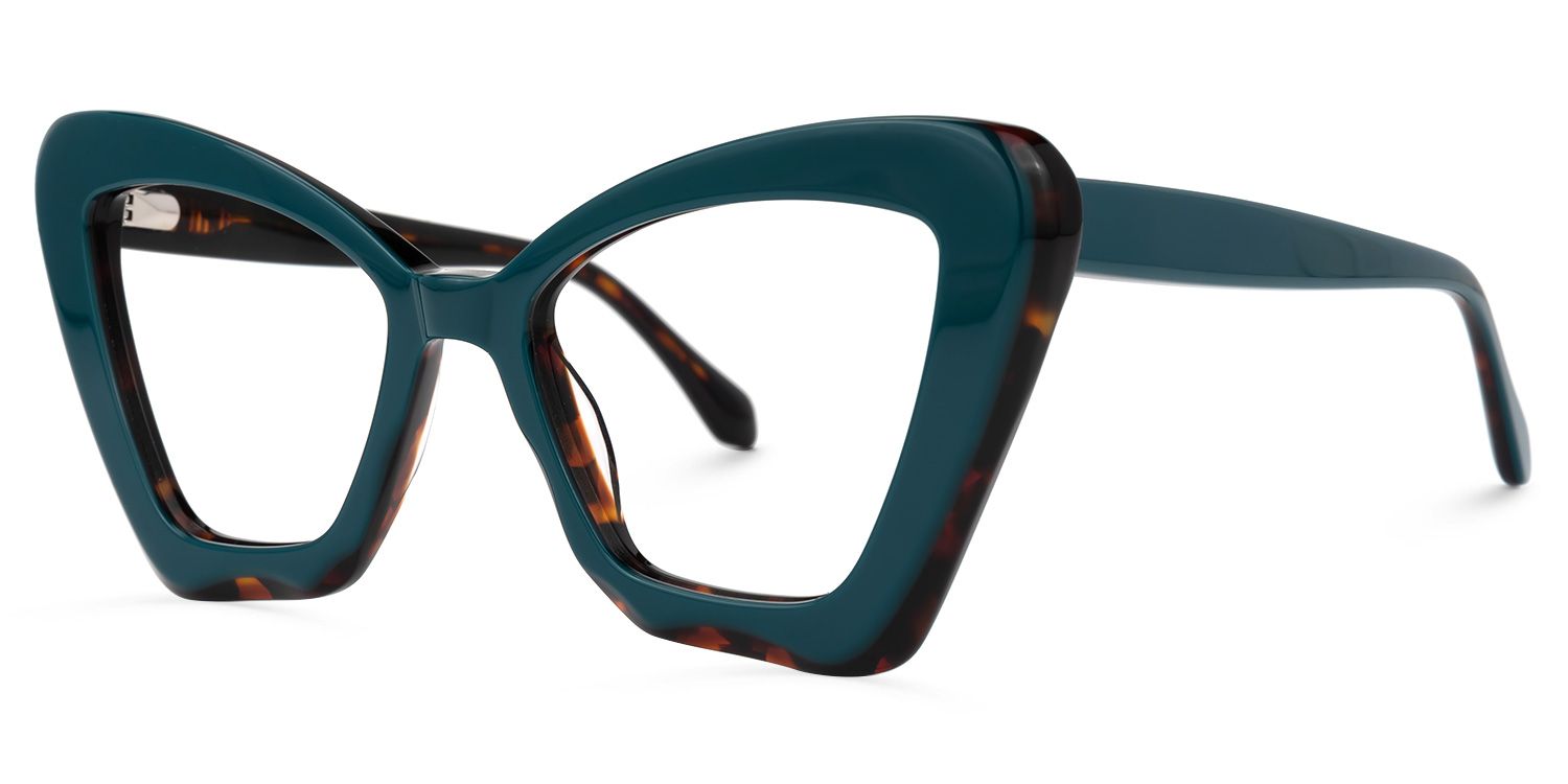Pauline Cateye Green Glasses | ZEELOOL UK1