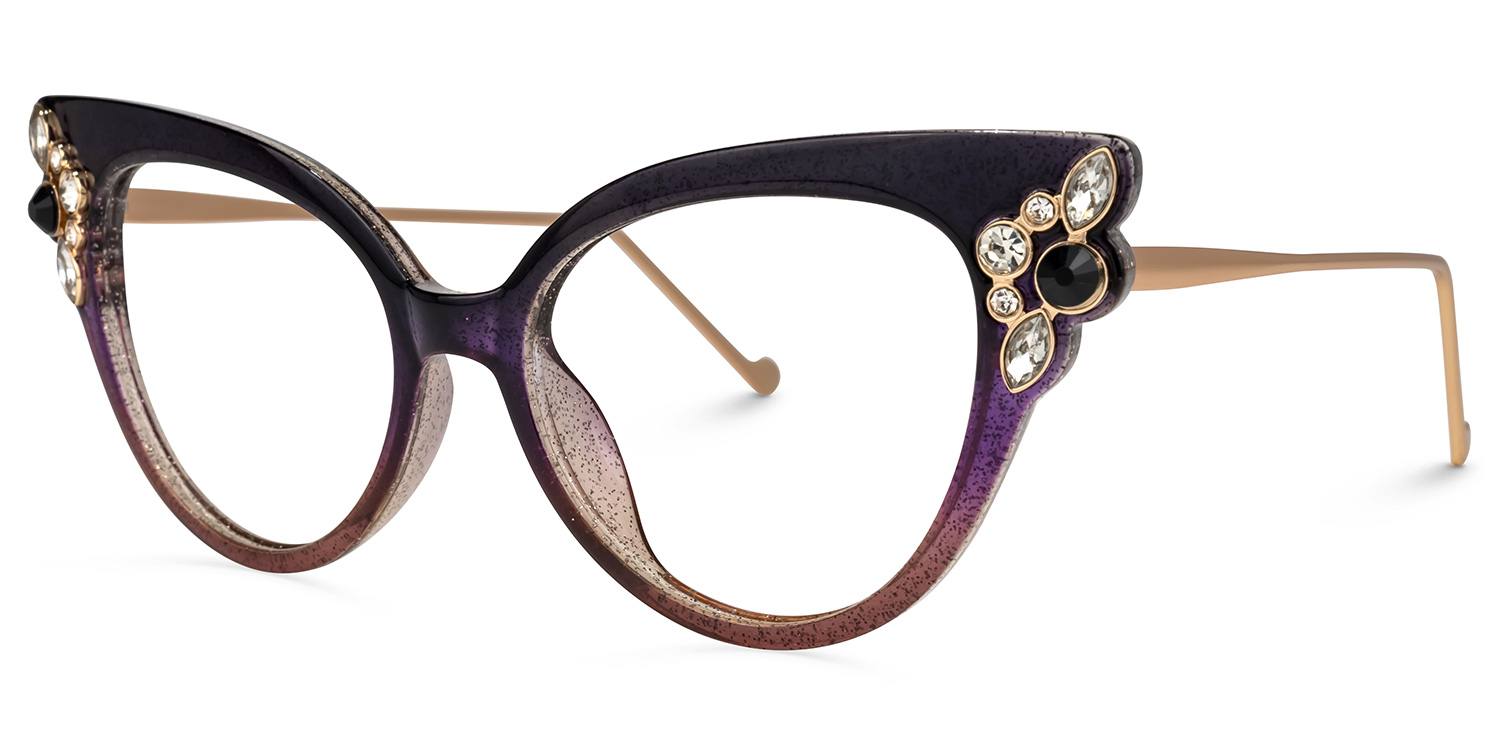 Mwaka Cateye Purple Glasses | ZEELOOL UK1