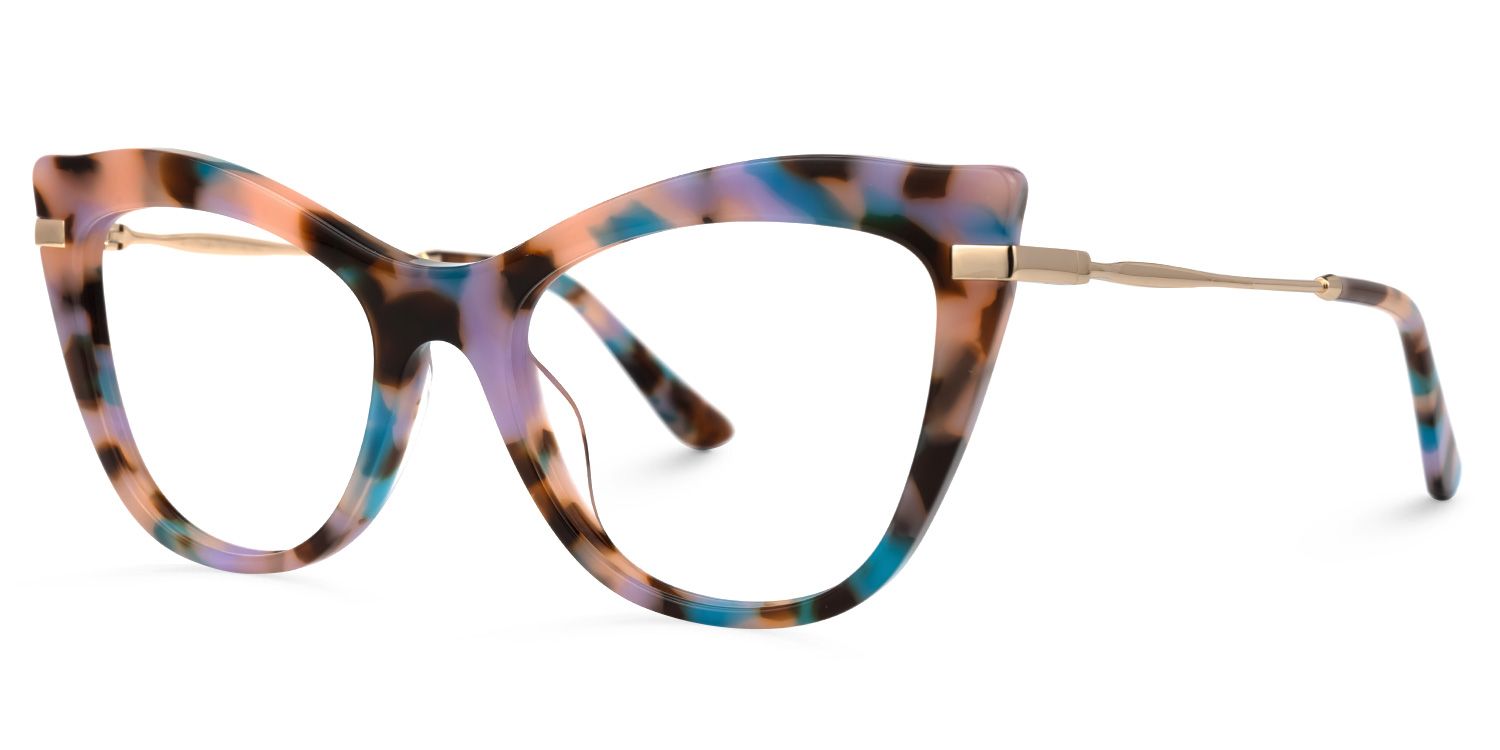 Indira Cat Eye Pink-Tortoise Glasses | ZEELOOL UK1