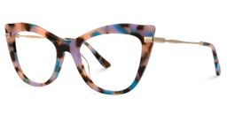 Indira Cat Eye Pink-Tortoise Glasses1