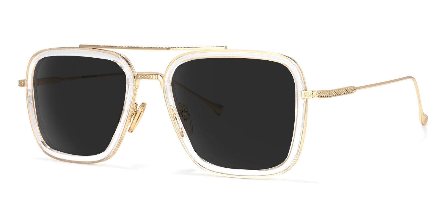 Gifford Aviator Clear Sunglasses | ZEELOOL UK1
