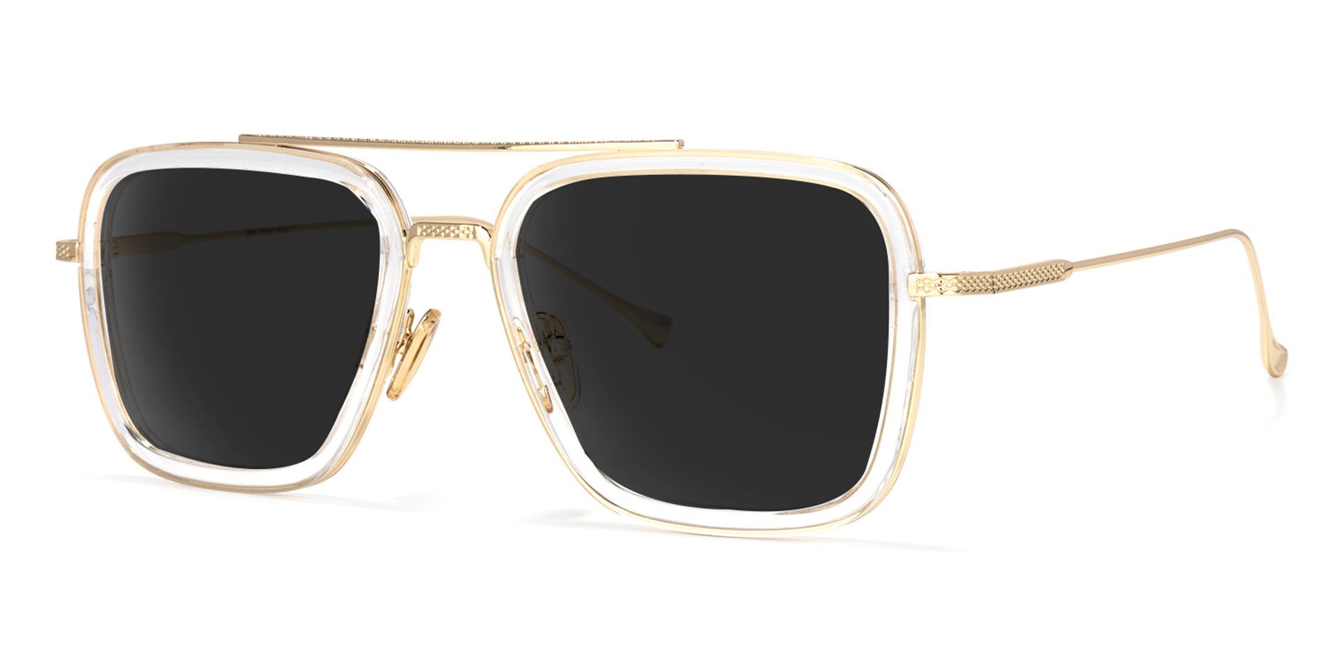 Gifford Aviator Clear Sunglasses | ZEELOOL UK1