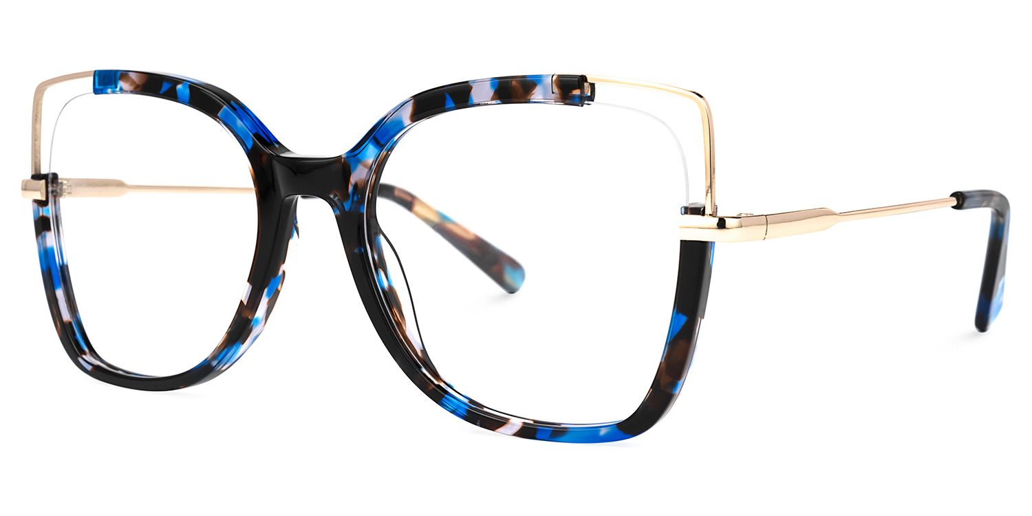Tuyen Square Blue-Tortoise Glasses | ZEELOOL UK1