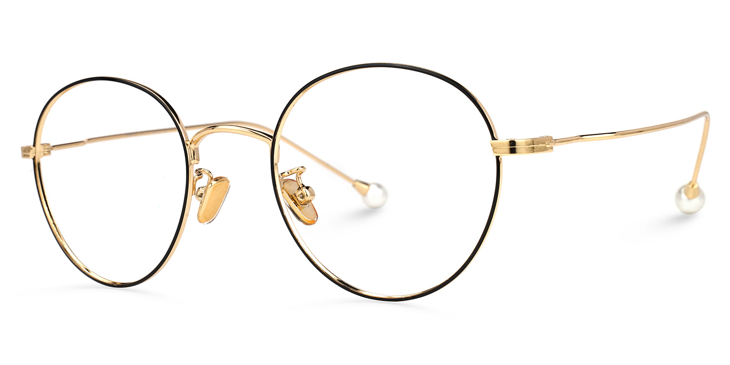 Kristina Round Black Glasses | ZEELOOL UK1