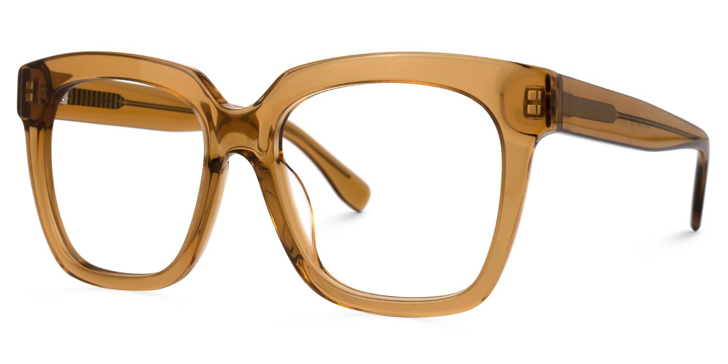 Xion Square Brown Glasses for Women and Men1