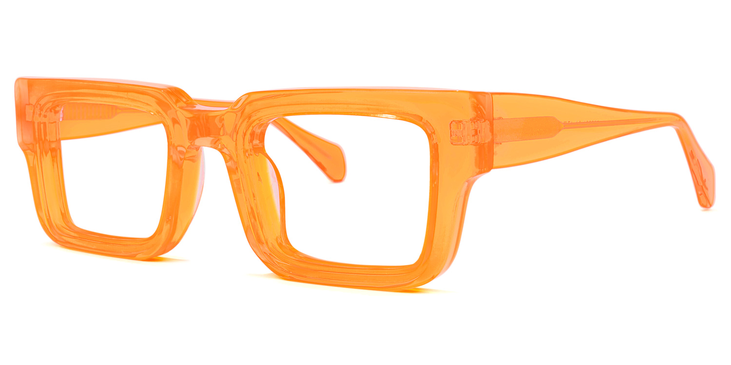 Glaucia Square Orange Glasses | ZEELOOL UK1