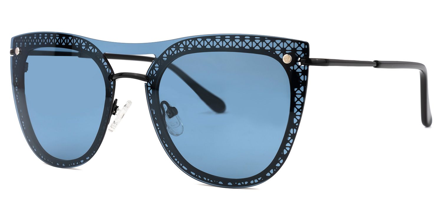 Hussain Clip-on Blue Glasses | ZEELOOL UK2