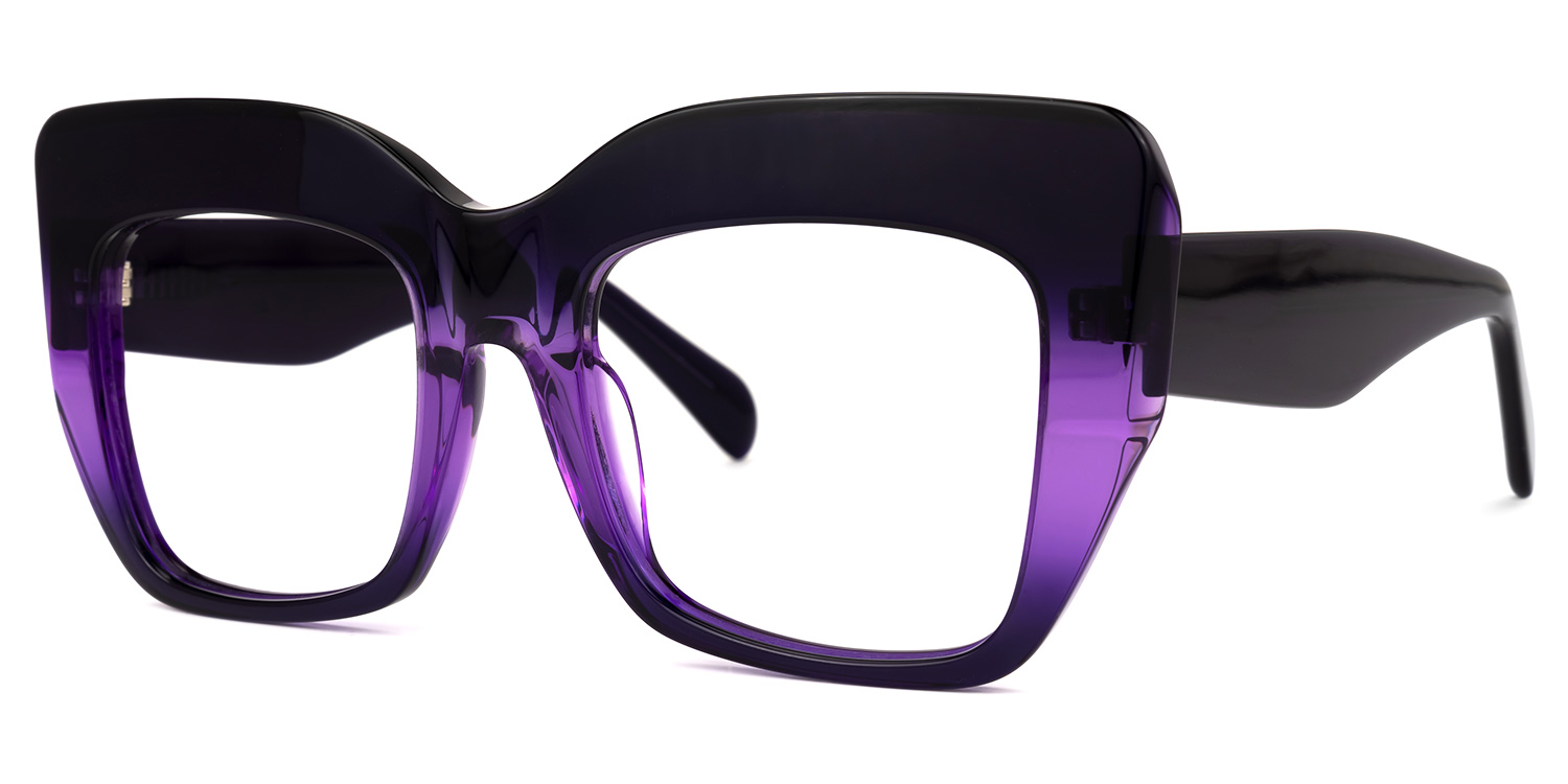 Charmaine Cat Eye Dark-Purple Glasses1