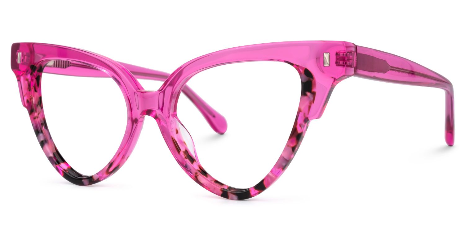 Jacek Cateye Bright-Pink Glasses | ZEELOOL UK1
