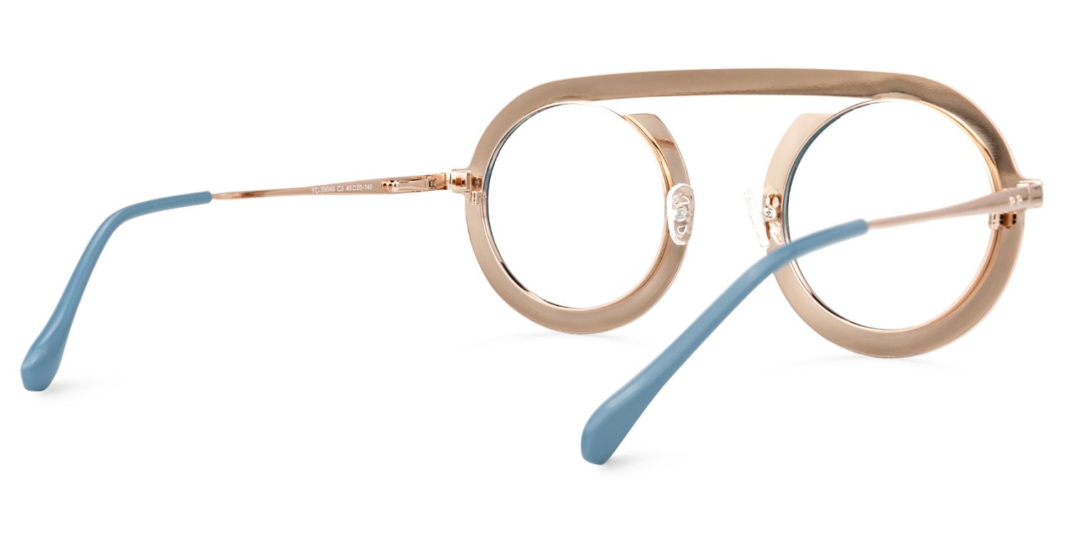 Florida Round Blue Glasses | ZEELOOL UK3