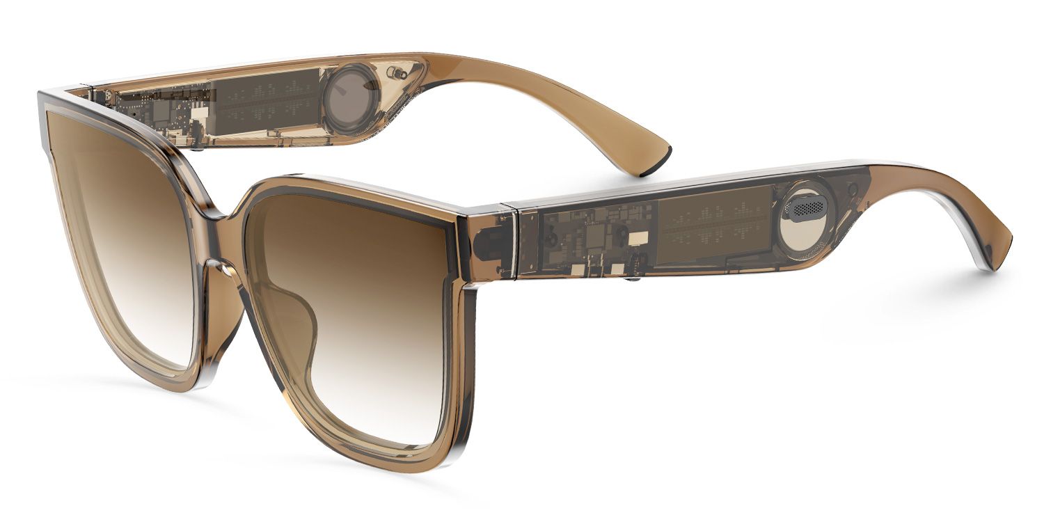 Boman Square Brown Bluetooth Sunglasses | ZEELOOL UK1