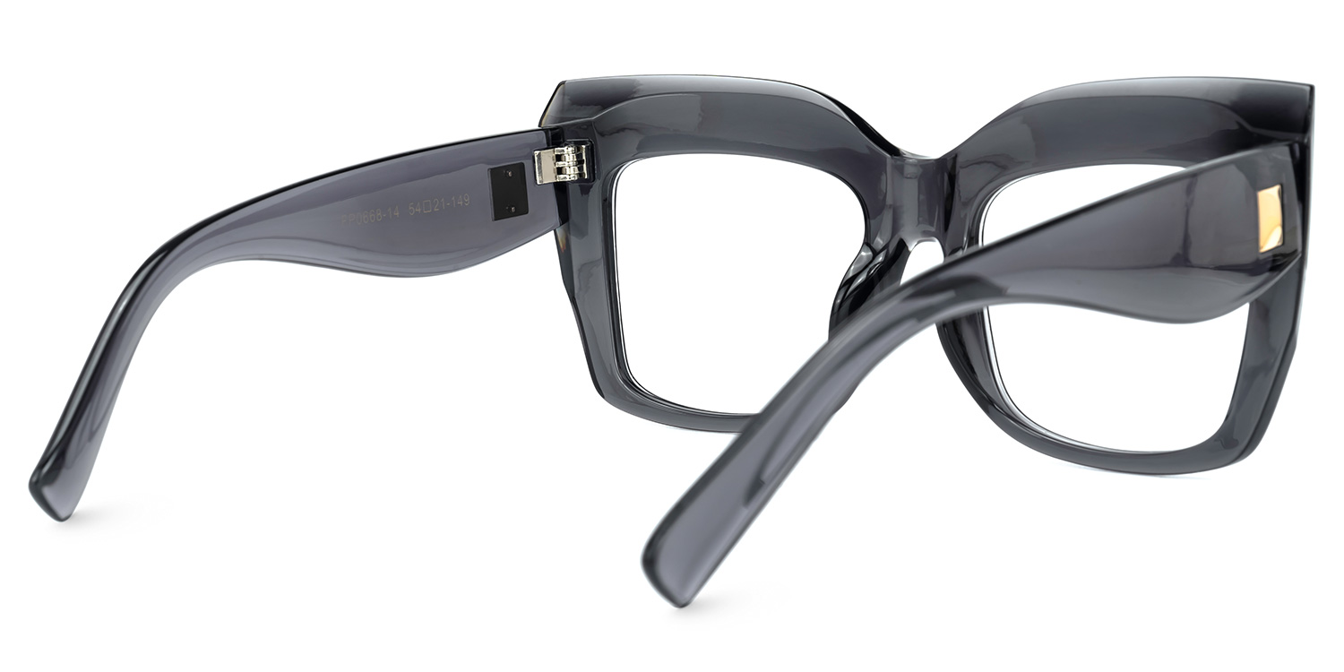 Alberta Cat-Eye Glasses with Gray Frames3