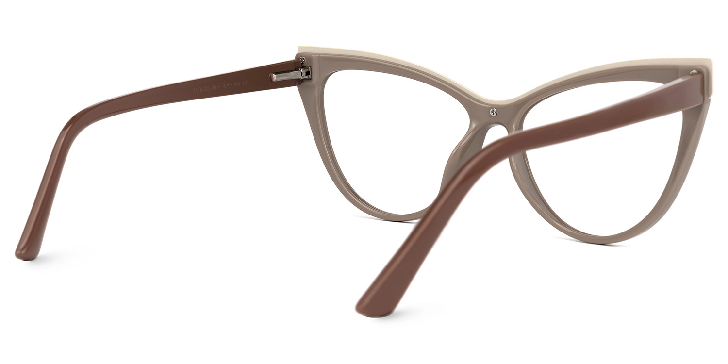 Yangdol Cateye Khaki Glasses | ZEELOOL UK3