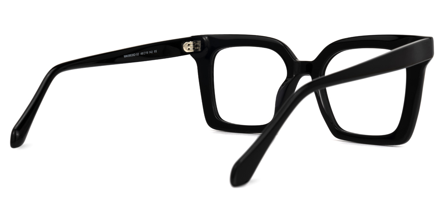 Khadra Square Black Glasses | ZEELOOL UK3