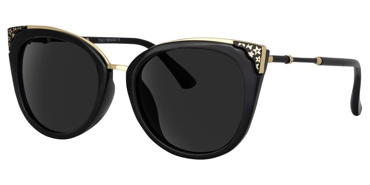 Dalton Cat Eye Black Sunglasses