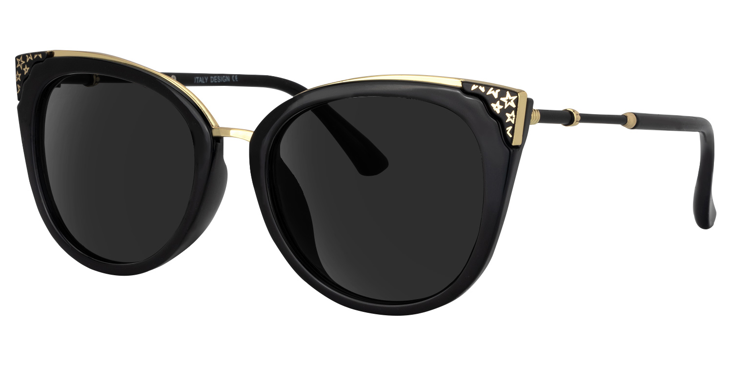 Dalton Cat Eye Black Sunglasses