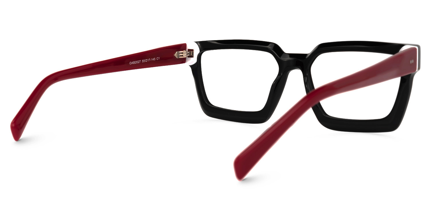 Bean Square Black Glasses | ZEELOOL UK3