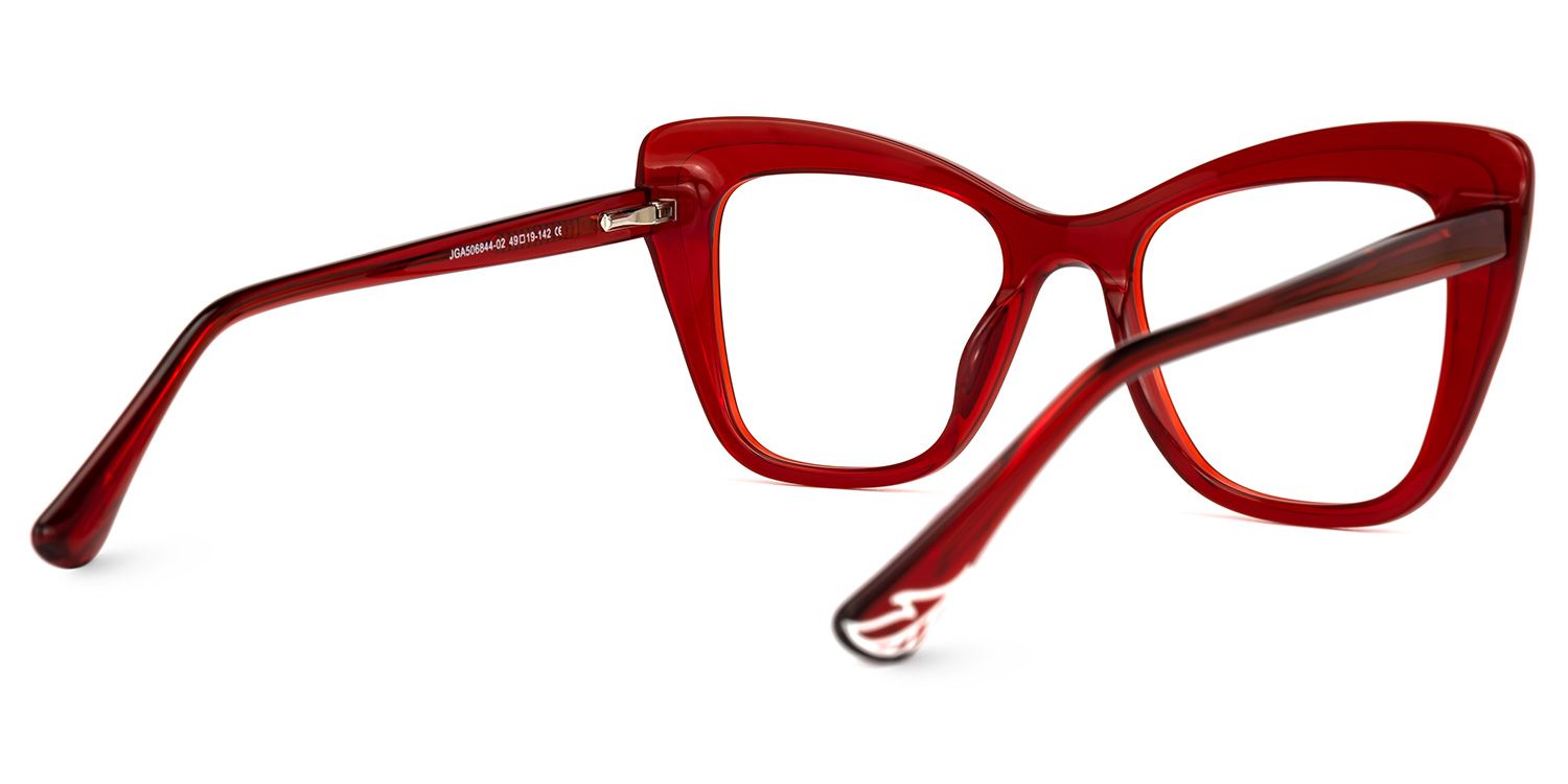 Youness Cateye Red Glasses | ZEELOOL UK3