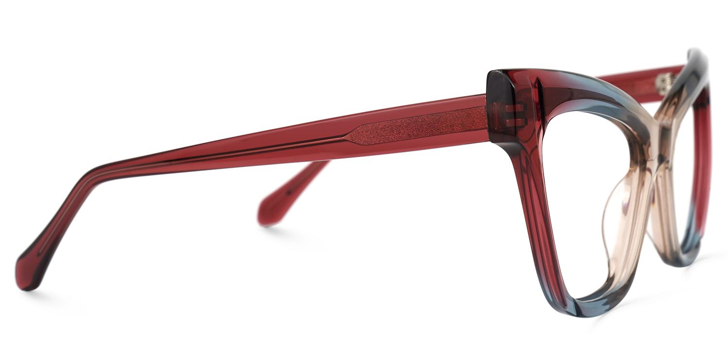 Saucie Multicolor Cat-Eye Frame Glasses | ZEELOOL UK2