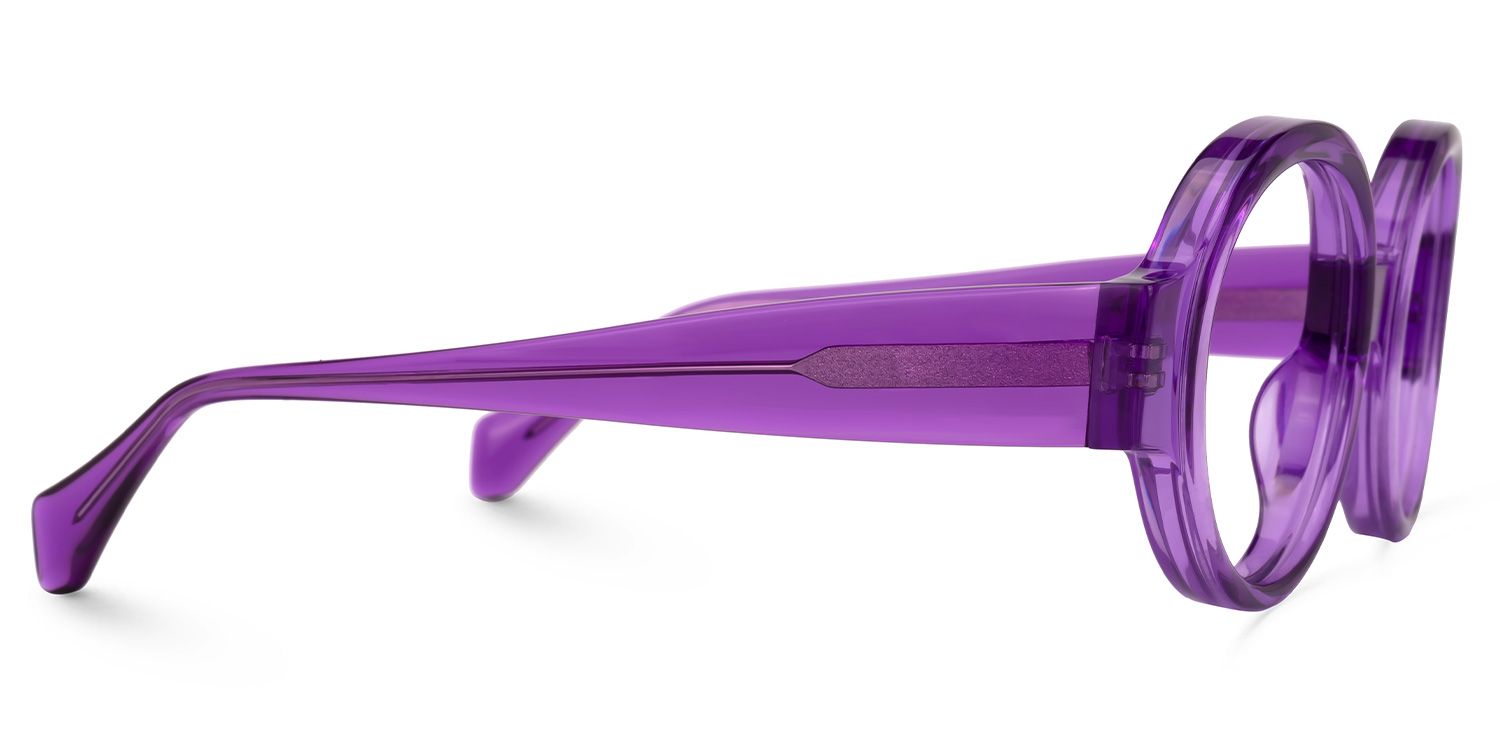 Dorrejo Round Purple Glasses | ZEELOOL UK2