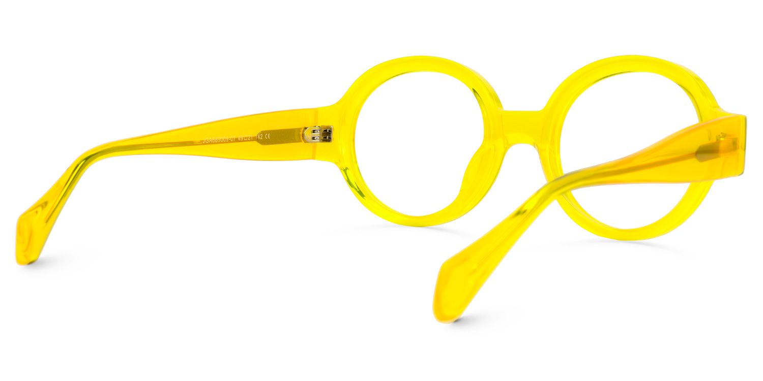 Dorrejo Round Yellow Glasses | ZEELOOL UK3