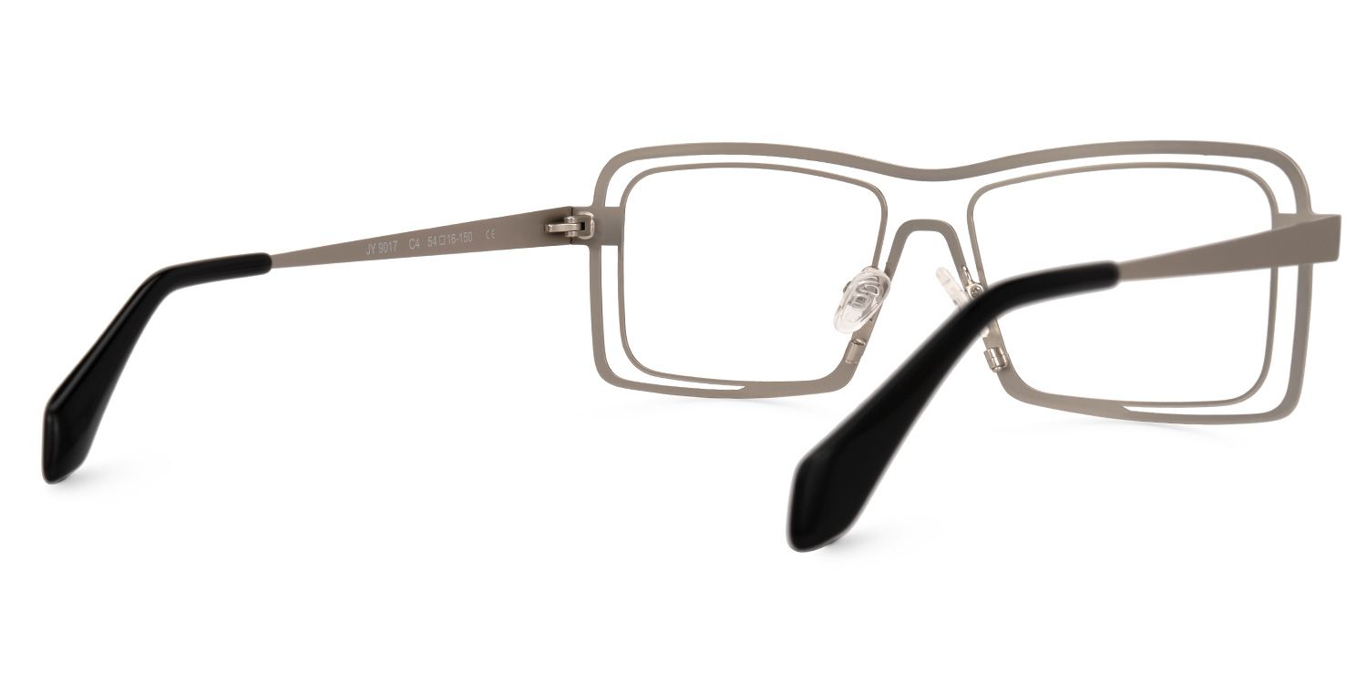 Tosin Square Silver Glasses | ZEELOOL UK3