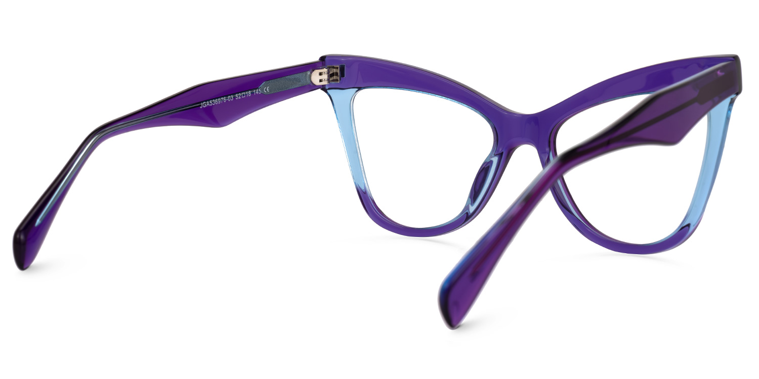 Silke Cateye Purple Glasses | ZEELOOL UK3