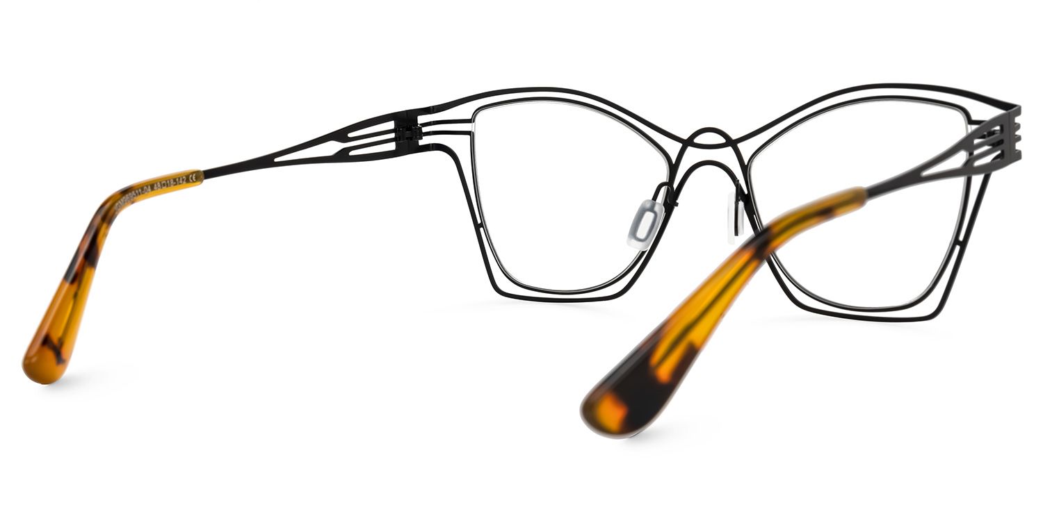 Barajas Cateye Black Glasses | ZEELOOL UK3