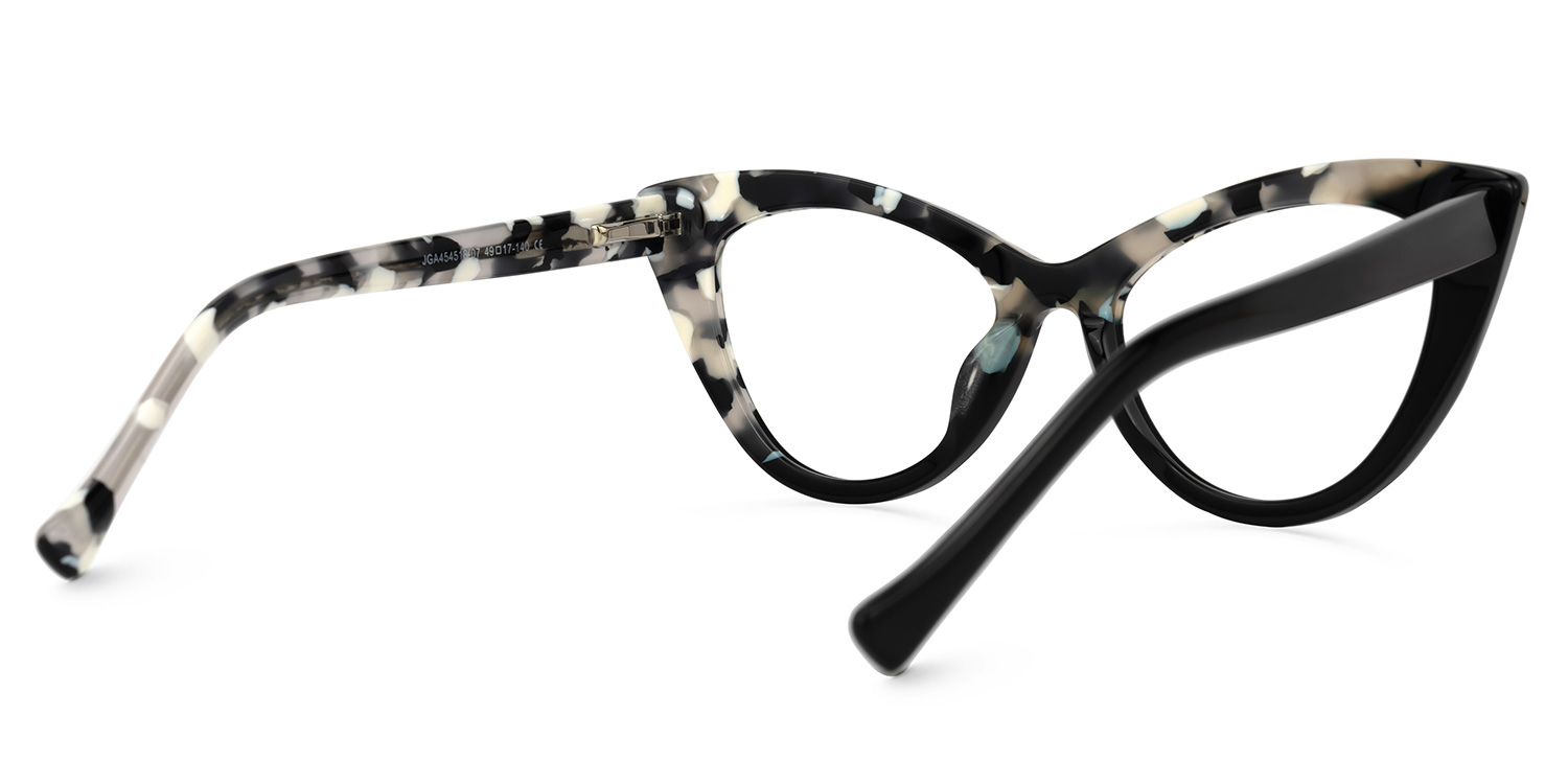 Maxine Cateye Black Glasses3