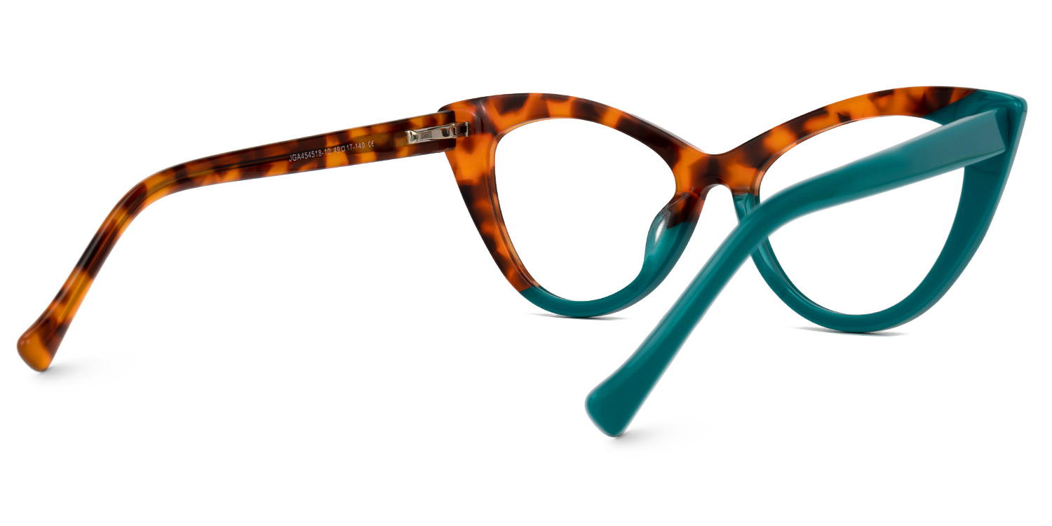 Maxine Cateye Peacock-Blue Eyeglasses and Glasses Frames3