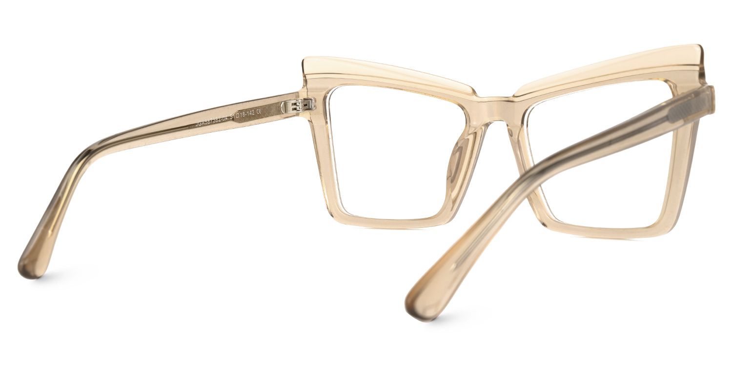 Conie Cateye Beige Glasses | ZEELOOL UK3