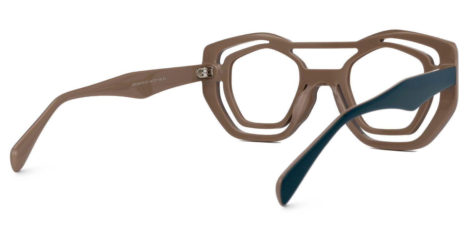 Valeria Geometric Green-Coffee Glasses | ZEELOOL UK3